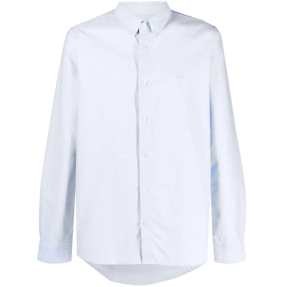 A.p.c. - Chemise 'Logo-Embroidered Button-Down' pour Hommes