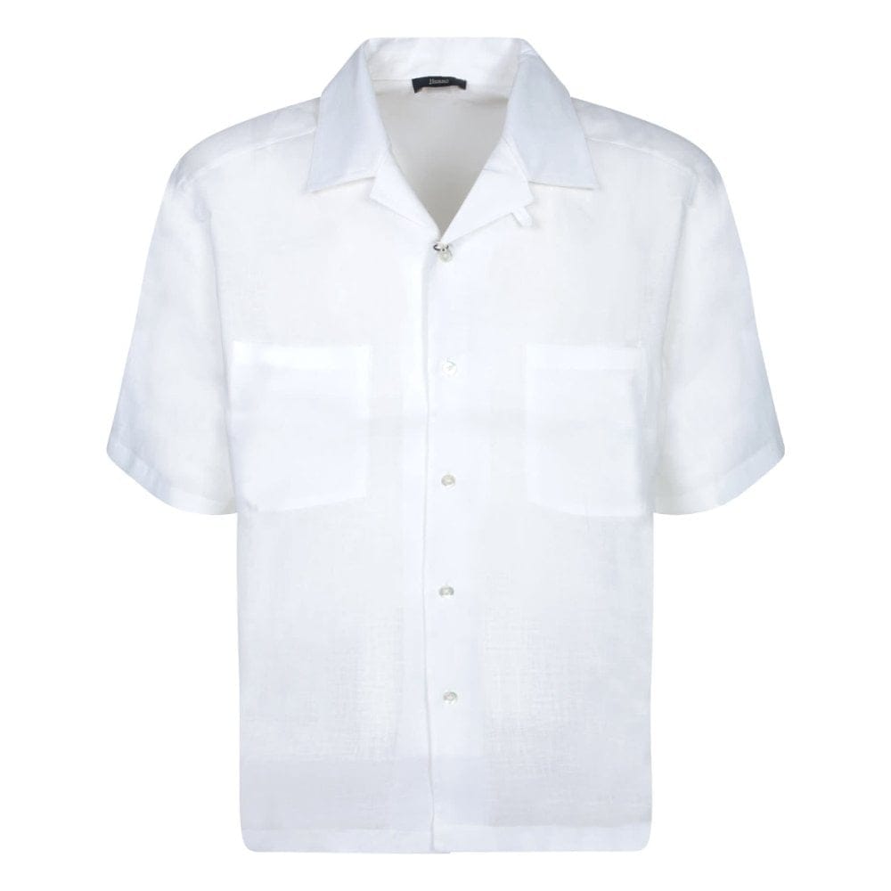 Herno - Chemise à manches courtes 'Ivory Linen Bowling' pour Hommes