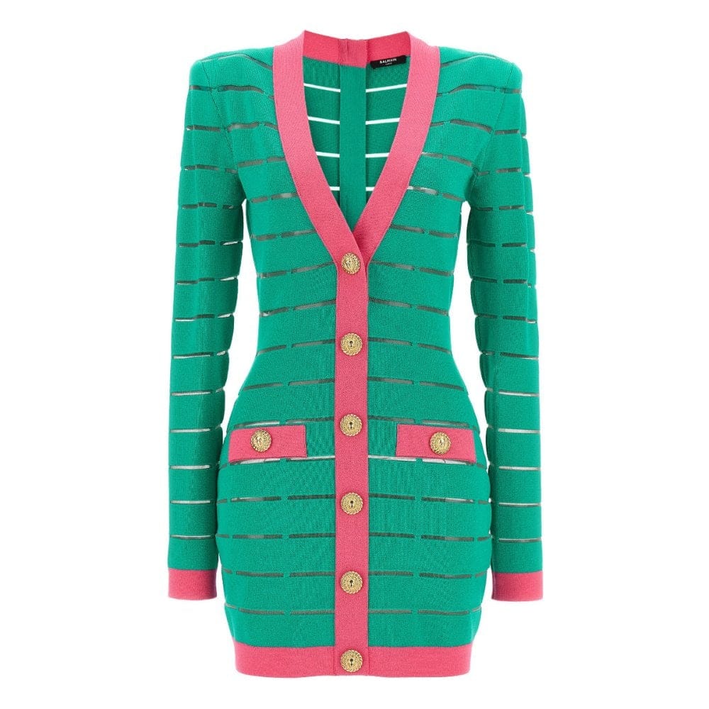 Balmain - Robe mini 'Two-Tone Knit' pour Femmes