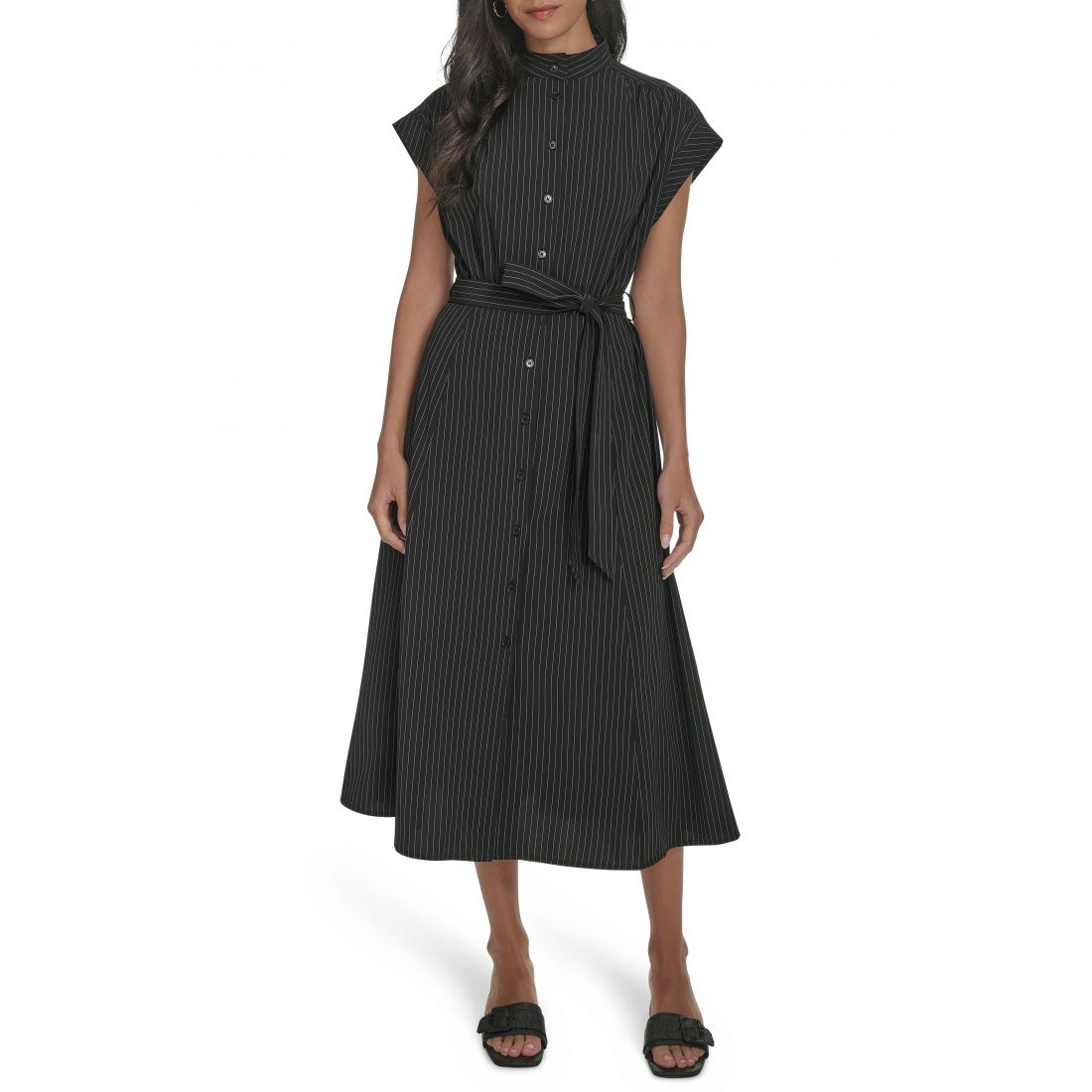 Calvin klein - Robe chemise 'Comm Stripe Midi' pour Femmes