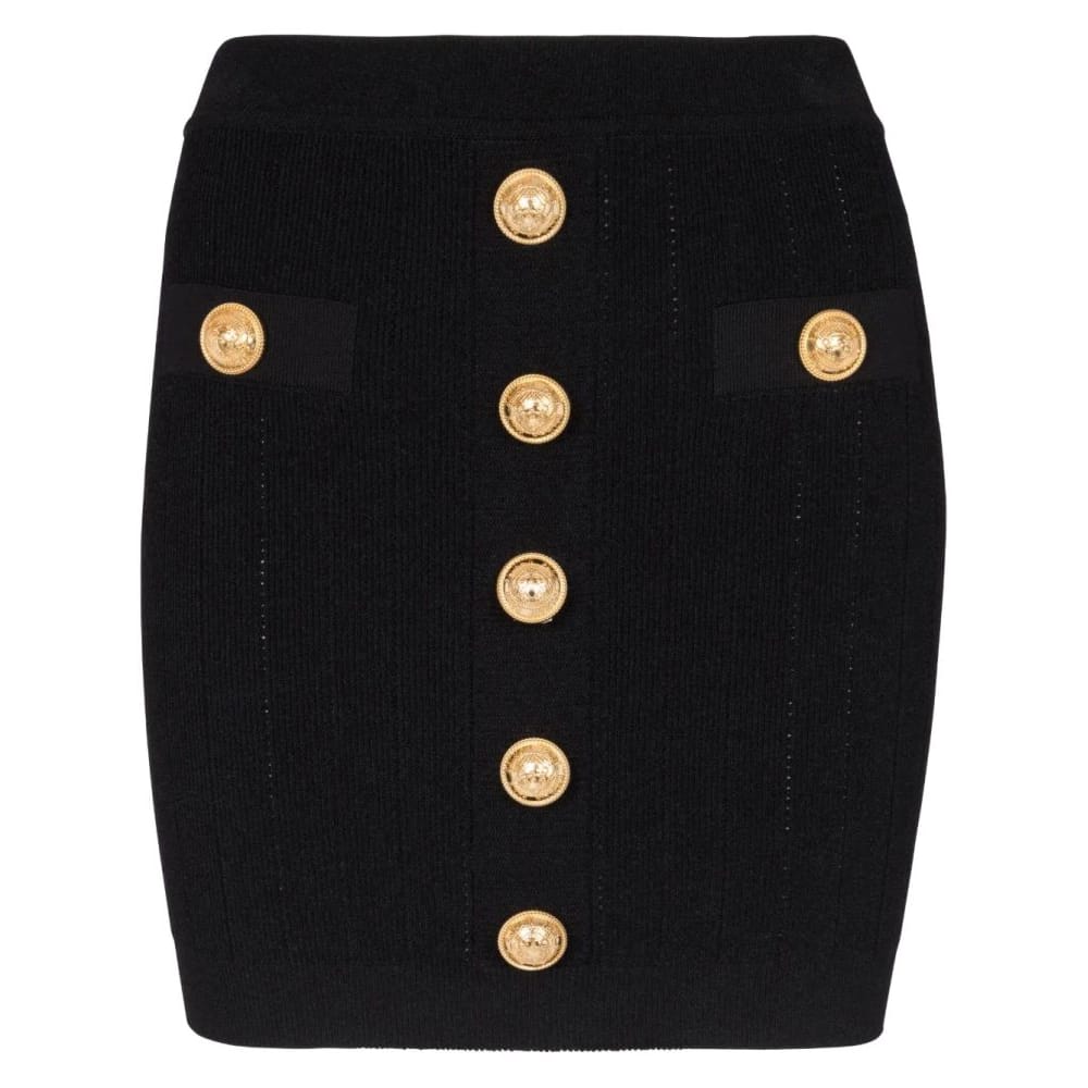 Balmain - Mini Jupe 'Button-Detail Knitted' pour Femmes