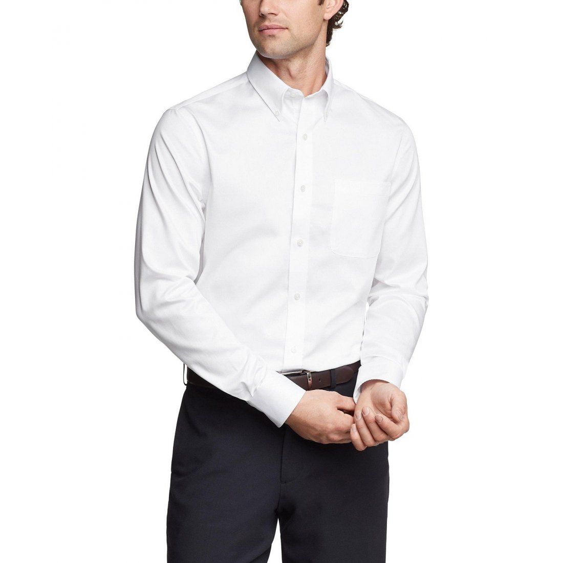 Tommy hilfiger - 'TH Flex Regular Fit Wrinkle Resistant Stretch Twill Dress Shirt' pour Hommes