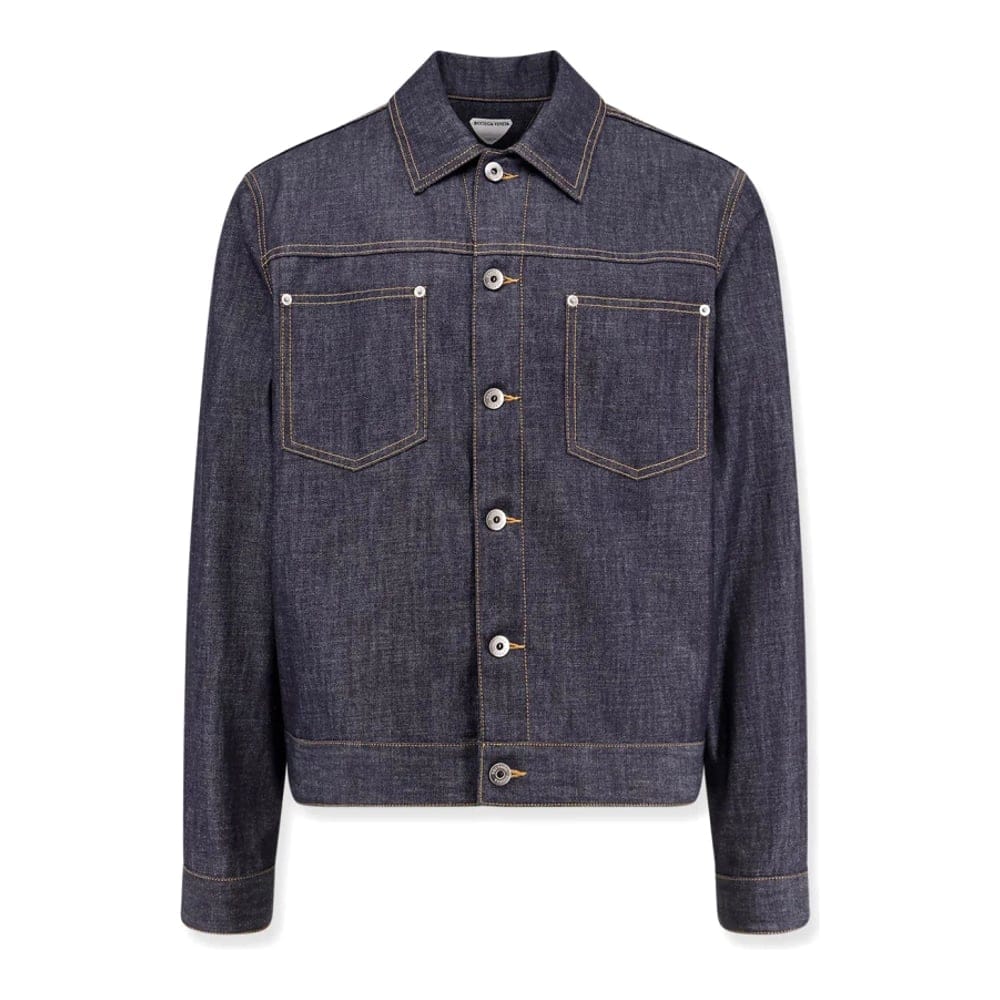 Bottega veneta - Veste en jeans 'Iconic Intrecciato Patch' pour Hommes