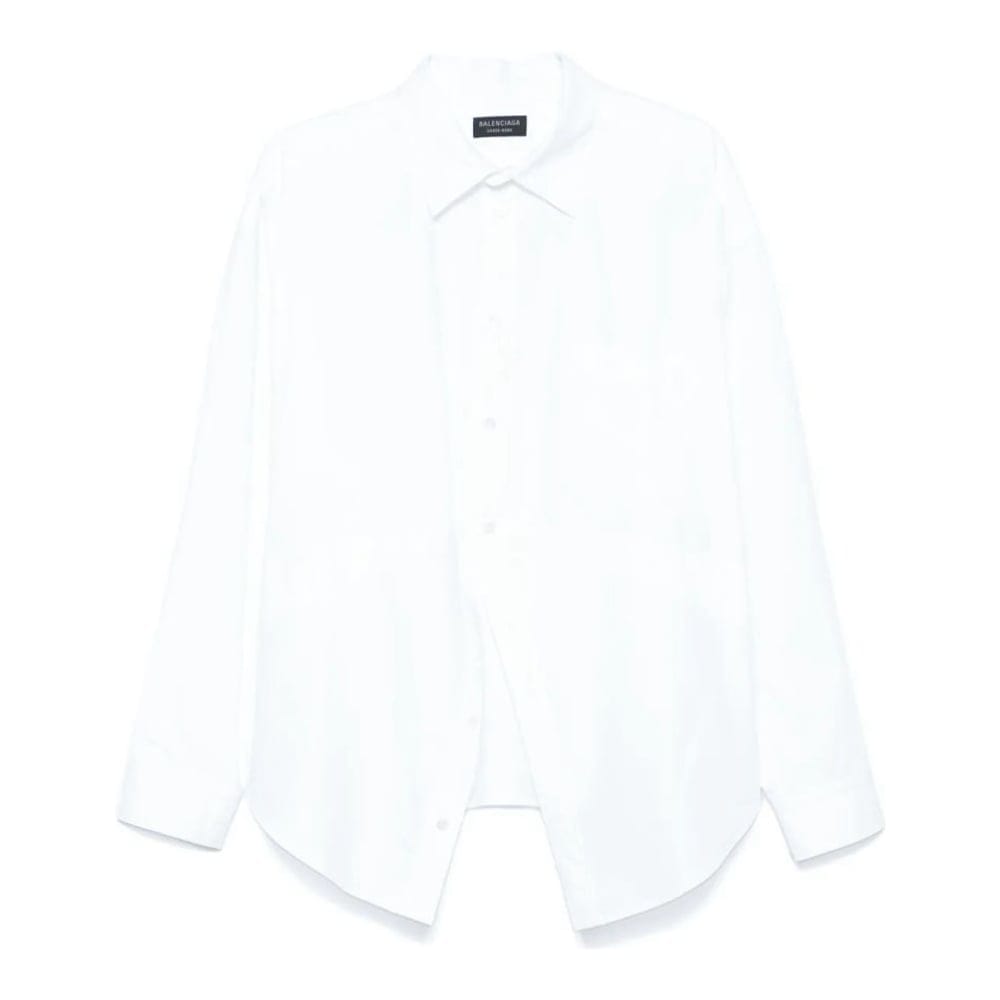 Balenciaga - Chemise 'Logo-Embroidered' pour Femmes