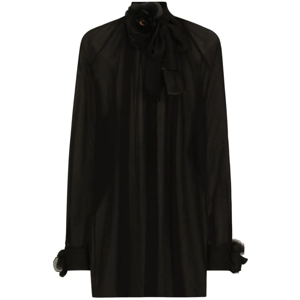 Dolce&gabbana - Blouse à manches longues 'Floral-Appliqué' pour Femmes