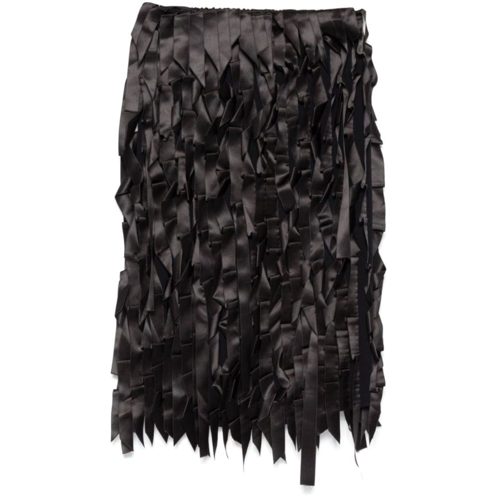 Prada - Jupe Midi 'Ribbon-Embellishment' pour Femmes