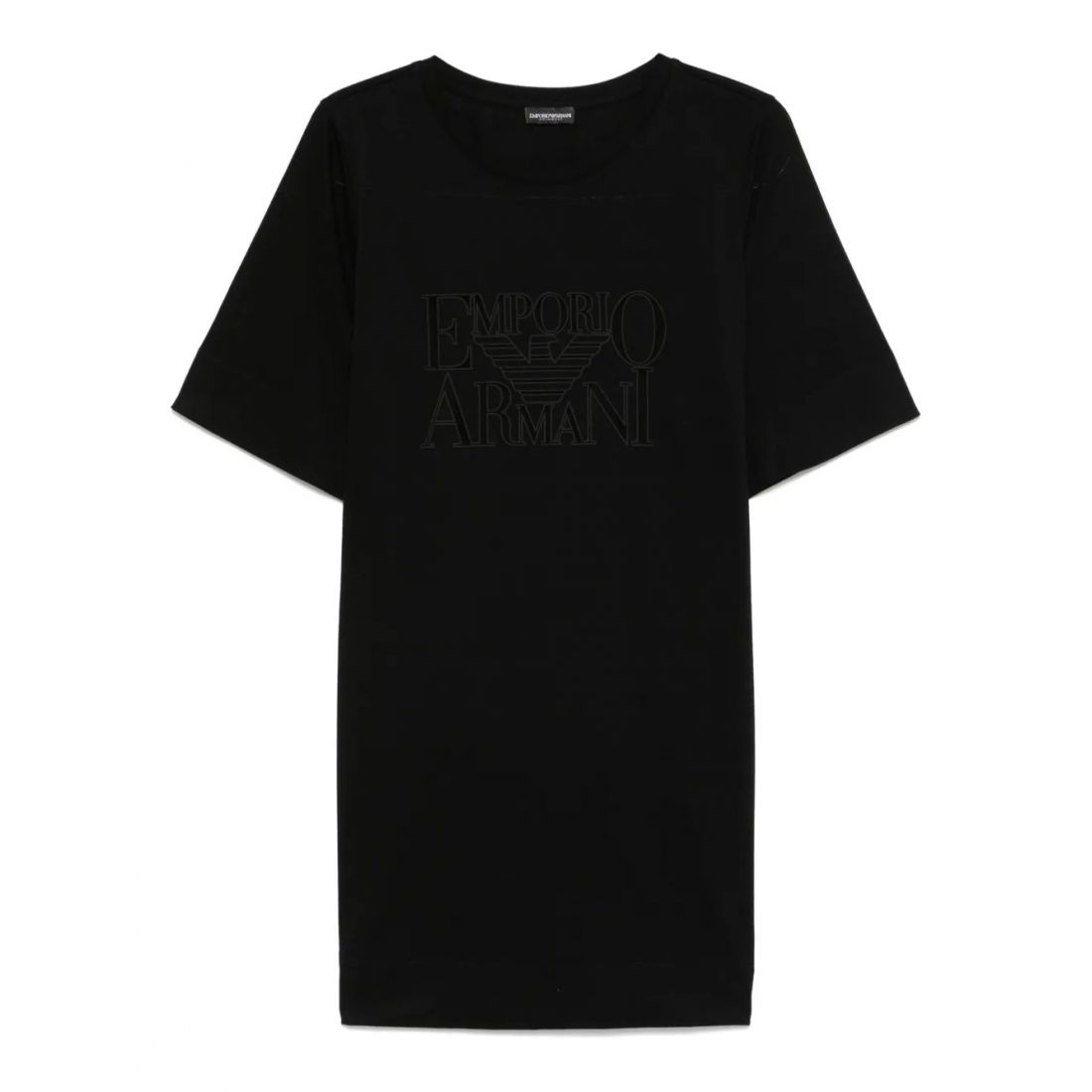 Emporio armani - Robe T-shirt 'Logo-Embroidered' pour Femmes