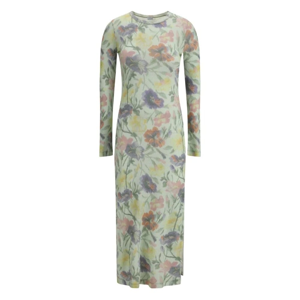 Loewe - Robe Midi 'Morning Glory-Print' pour Femmes