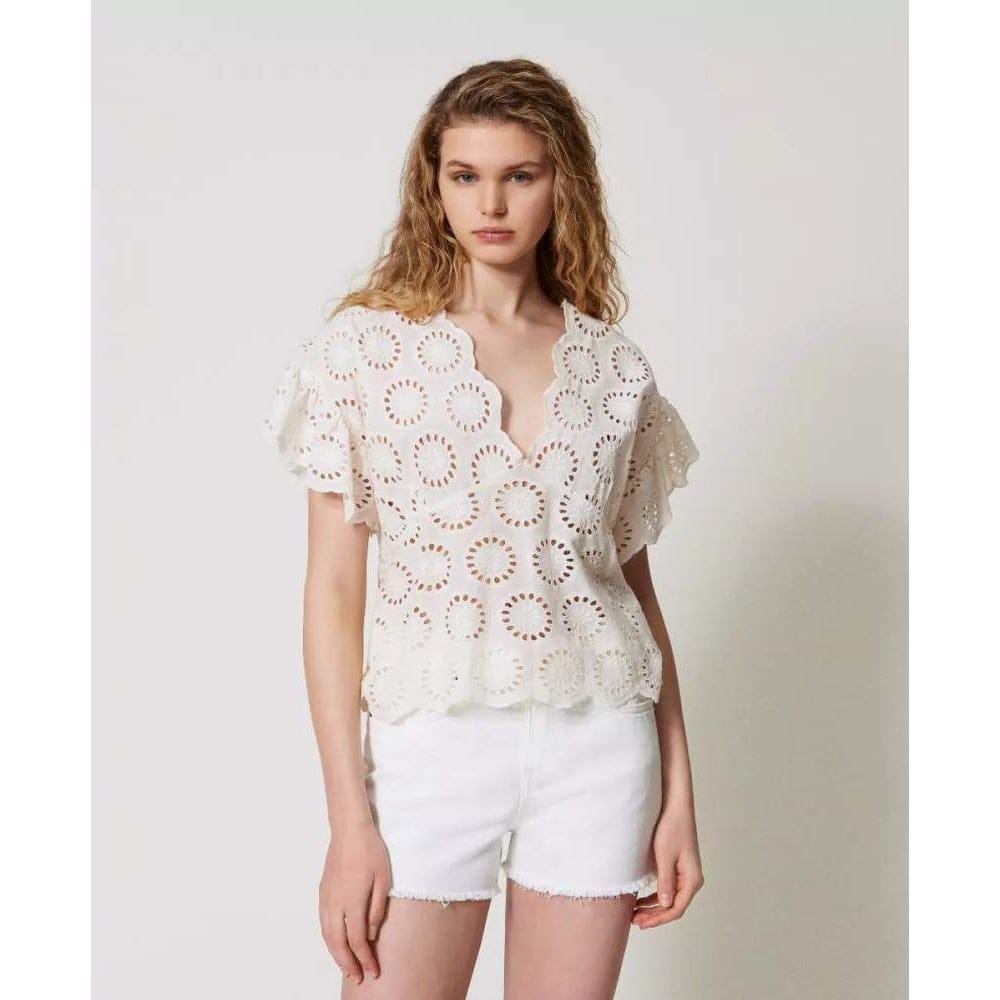 Twin set - Blouse à manches courtes 'Sangallo' pour Femmes