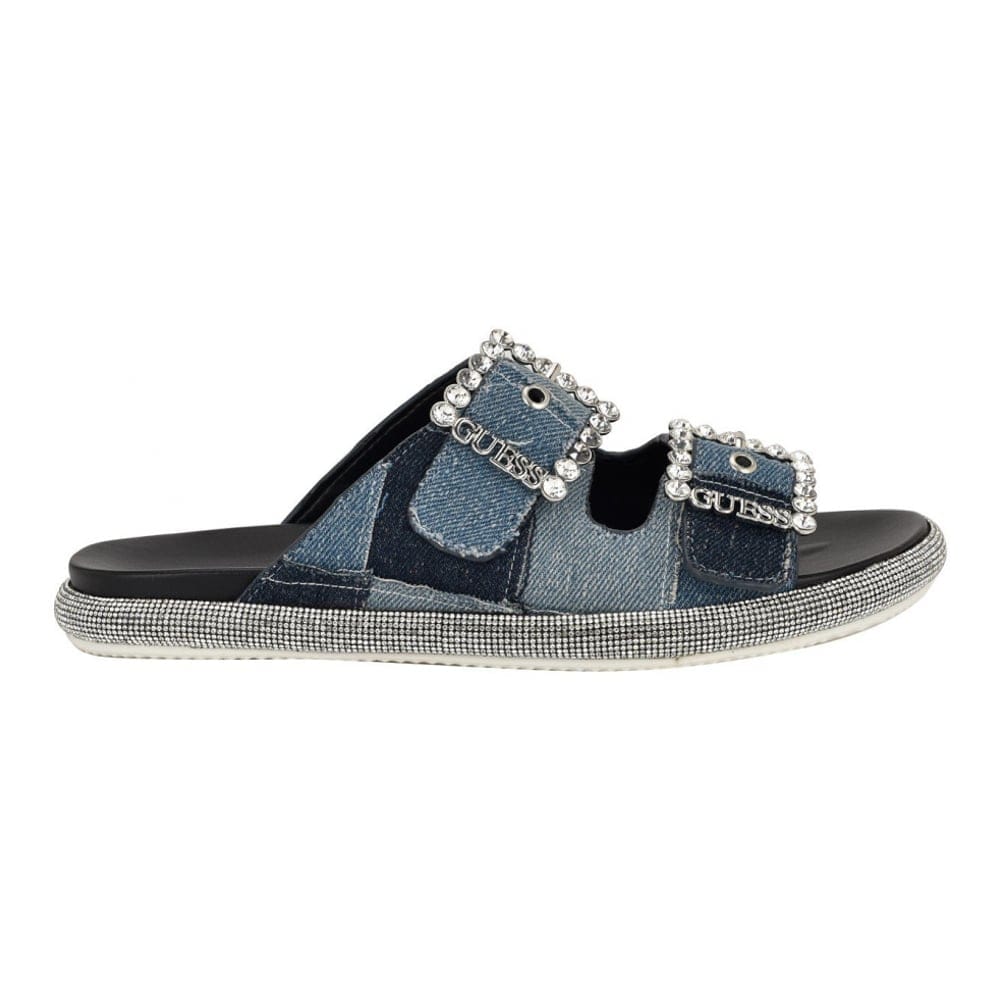 Guess - Sandales plates 'Funzya Embellished Double Band Footbed' pour Femmes