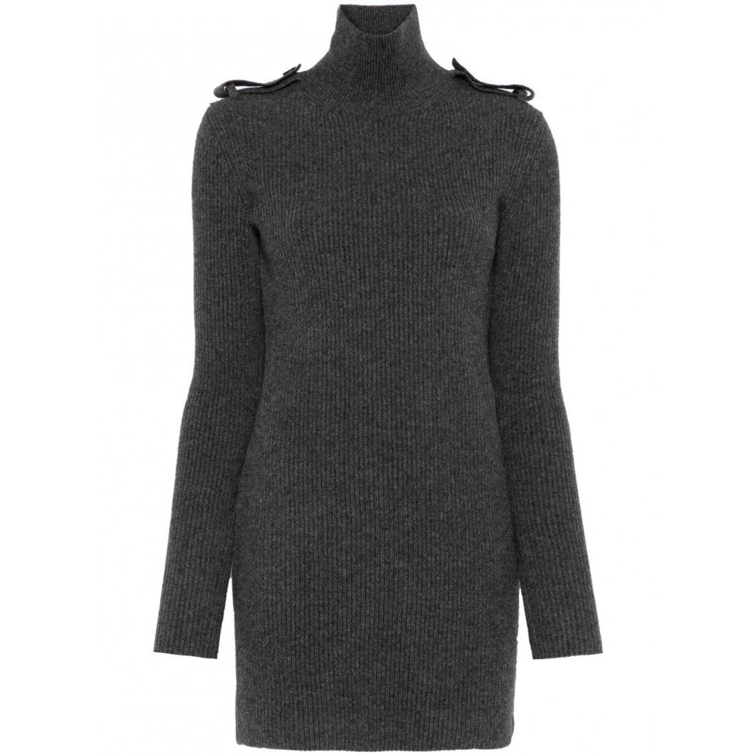 Alexander mcqueen - Robe mini 'Ribbed Roll-Neck' pour Femmes