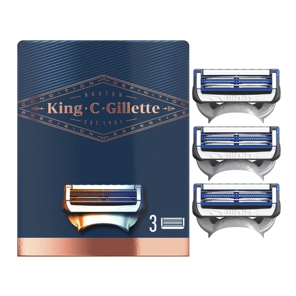 Gillette - Razor Reffil 'King Neck' - 3 Pièces