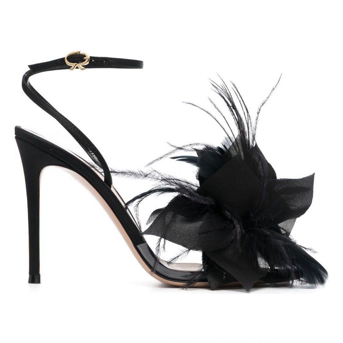 Gianvito Rossi - Sandales à talon 'Feather Embellished' pour Femmes