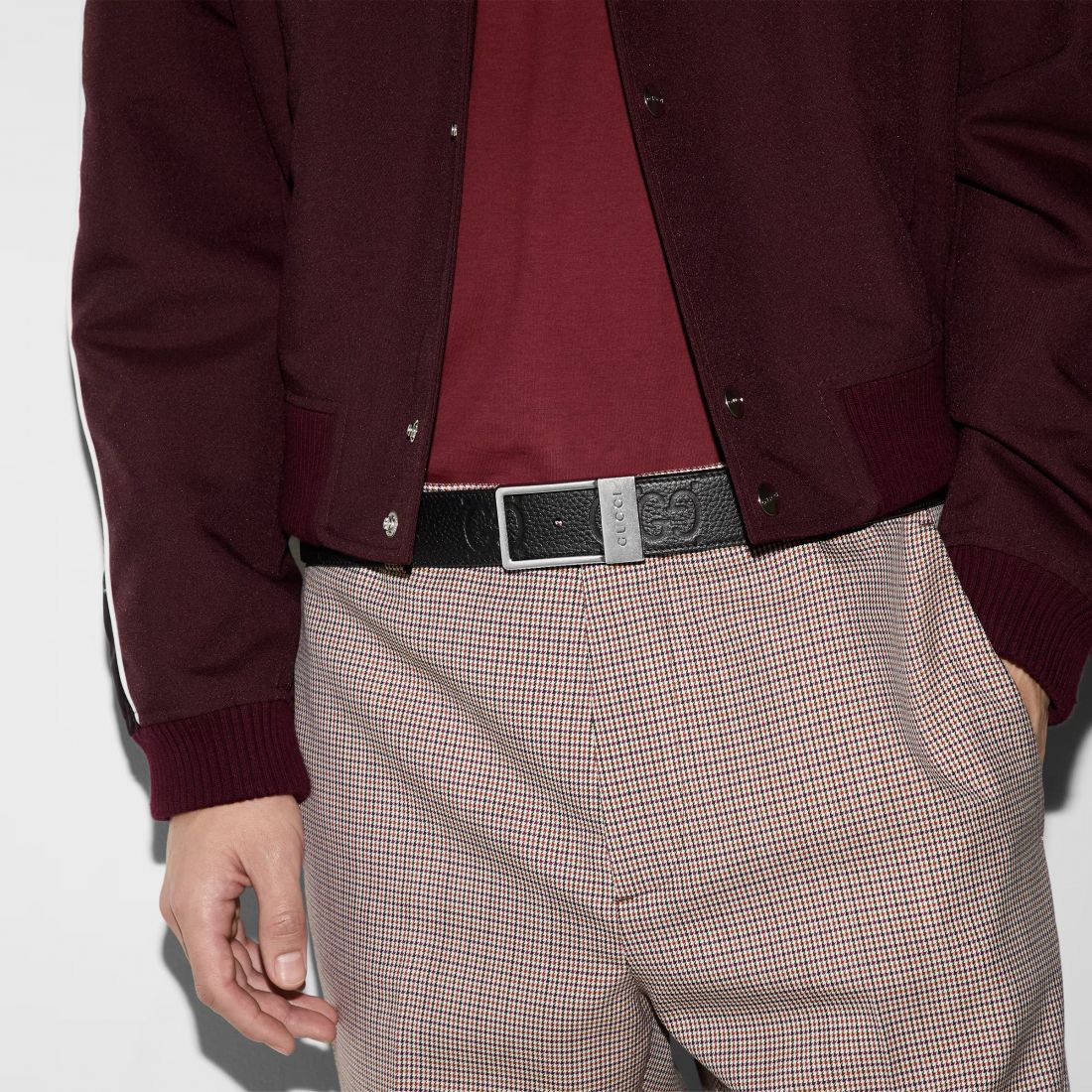 Gucci - Ceinture 'Gg Avec Boucle Rectangulaire' pour Hommes