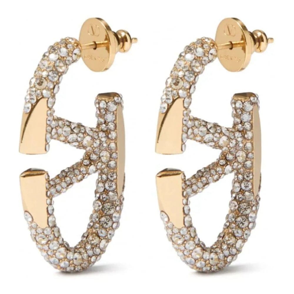 Valentino - Boucles d'oreilles 'VLogo Signature Rhinestone' pour Femmes