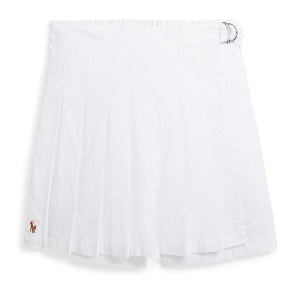 Polo ralph lauren - 'Pleated Seersucker Wrap Skort' pour Grandes filles