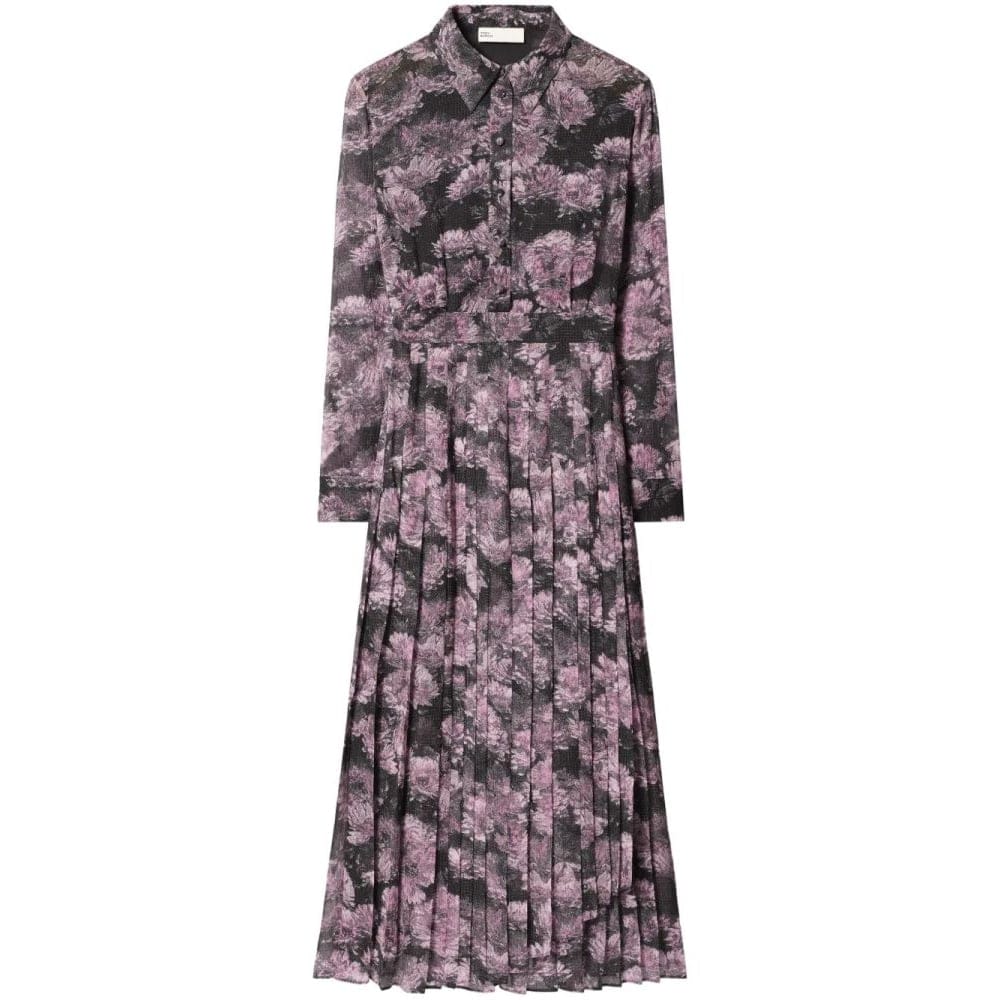 Tory burch - Robe Midi 'Floral-Print Pleated' pour Femmes
