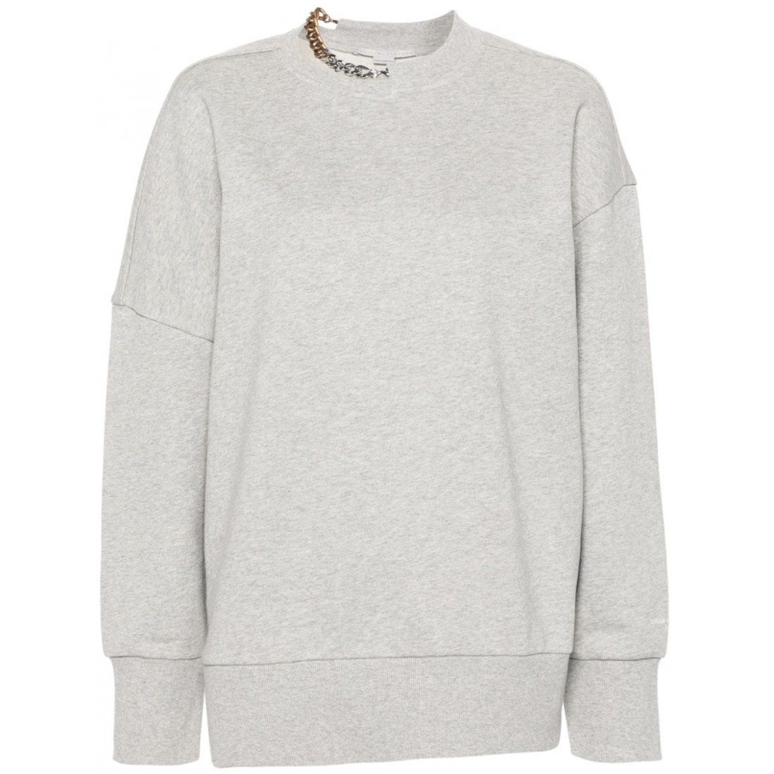Stella mccartney - Sweatshirt 'Chain-Link-Detailing Mélange' pour Femmes