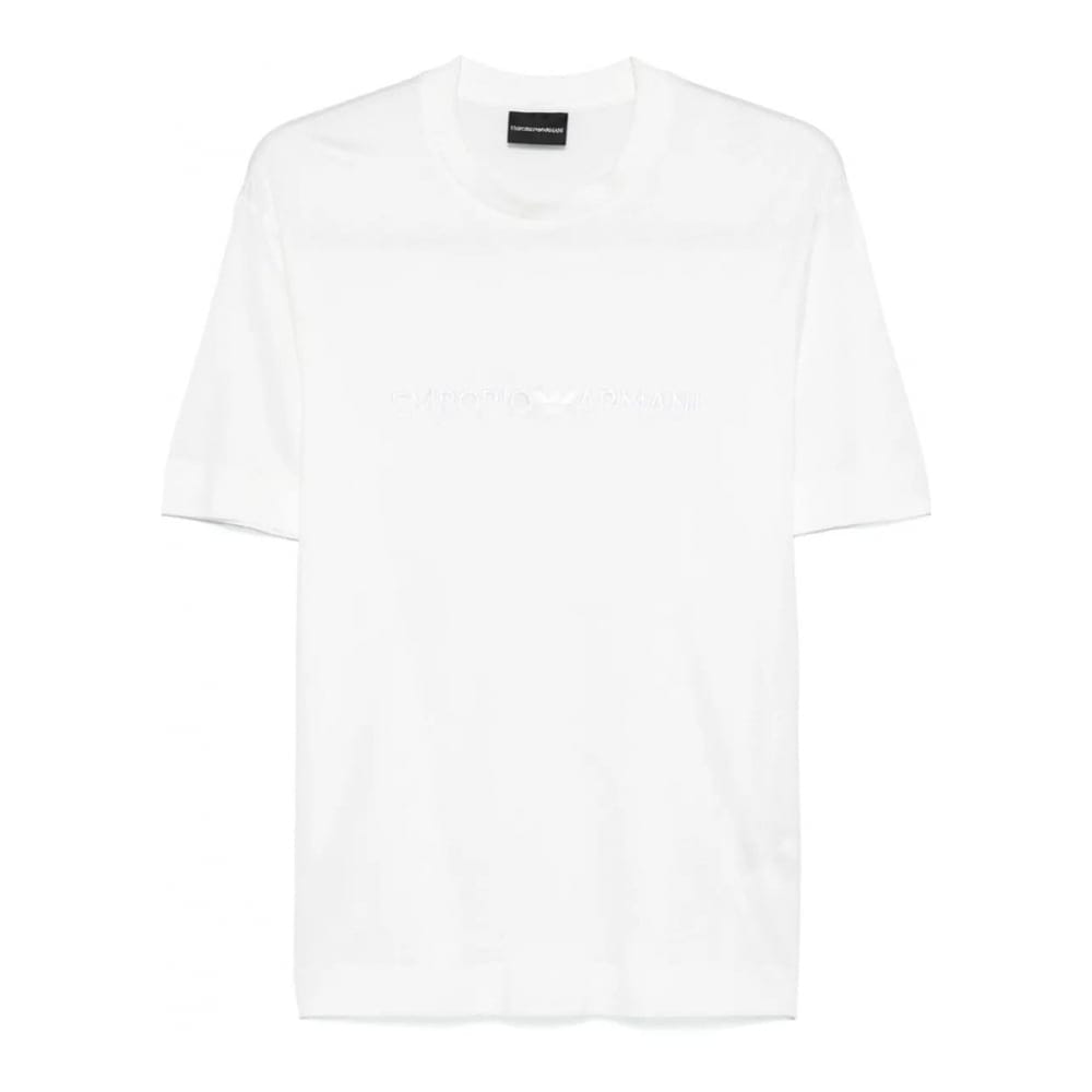 Emporio armani - T-shirt 'Logo-Embroidered' pour Hommes