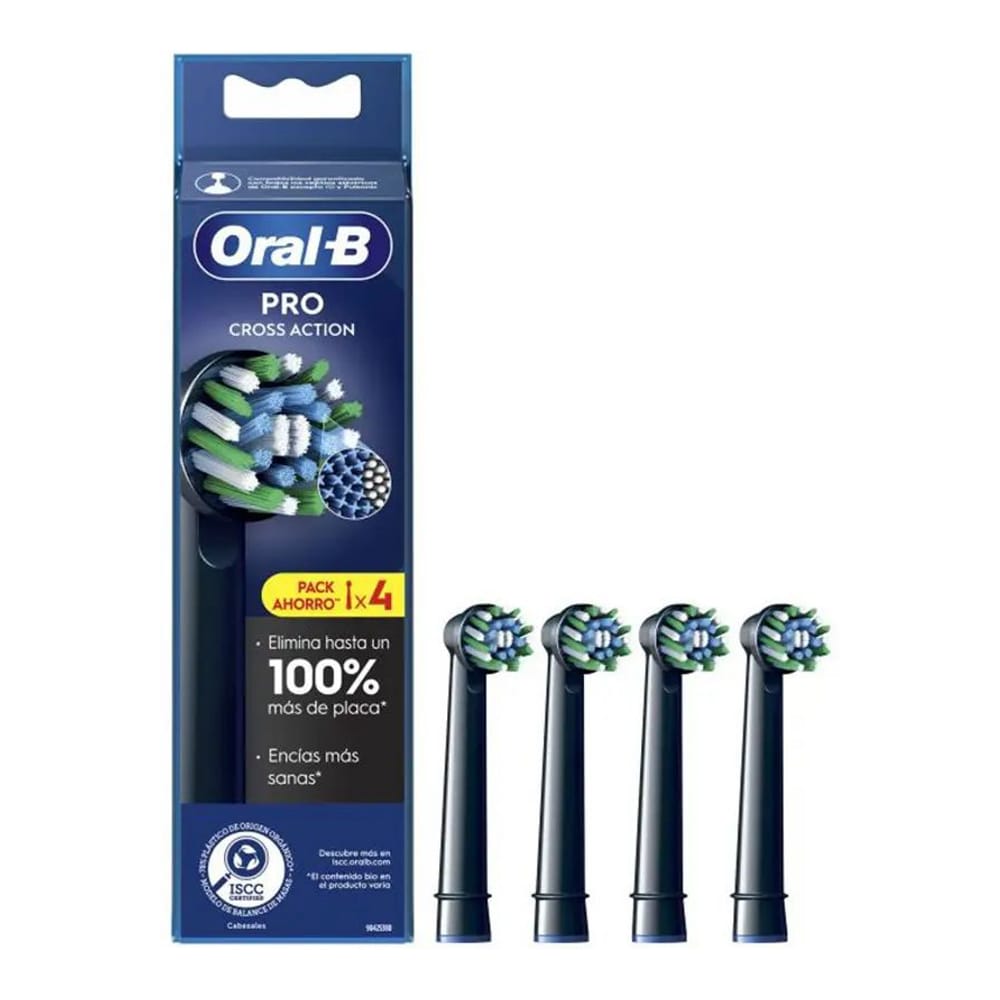 Oral-b - Set de tête de brosse à dents 'Cross Action' - Black 4 Pièces