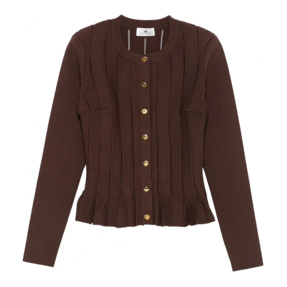 Elisabetta franchi - Cardigan 'Pleated Button' pour Femmes