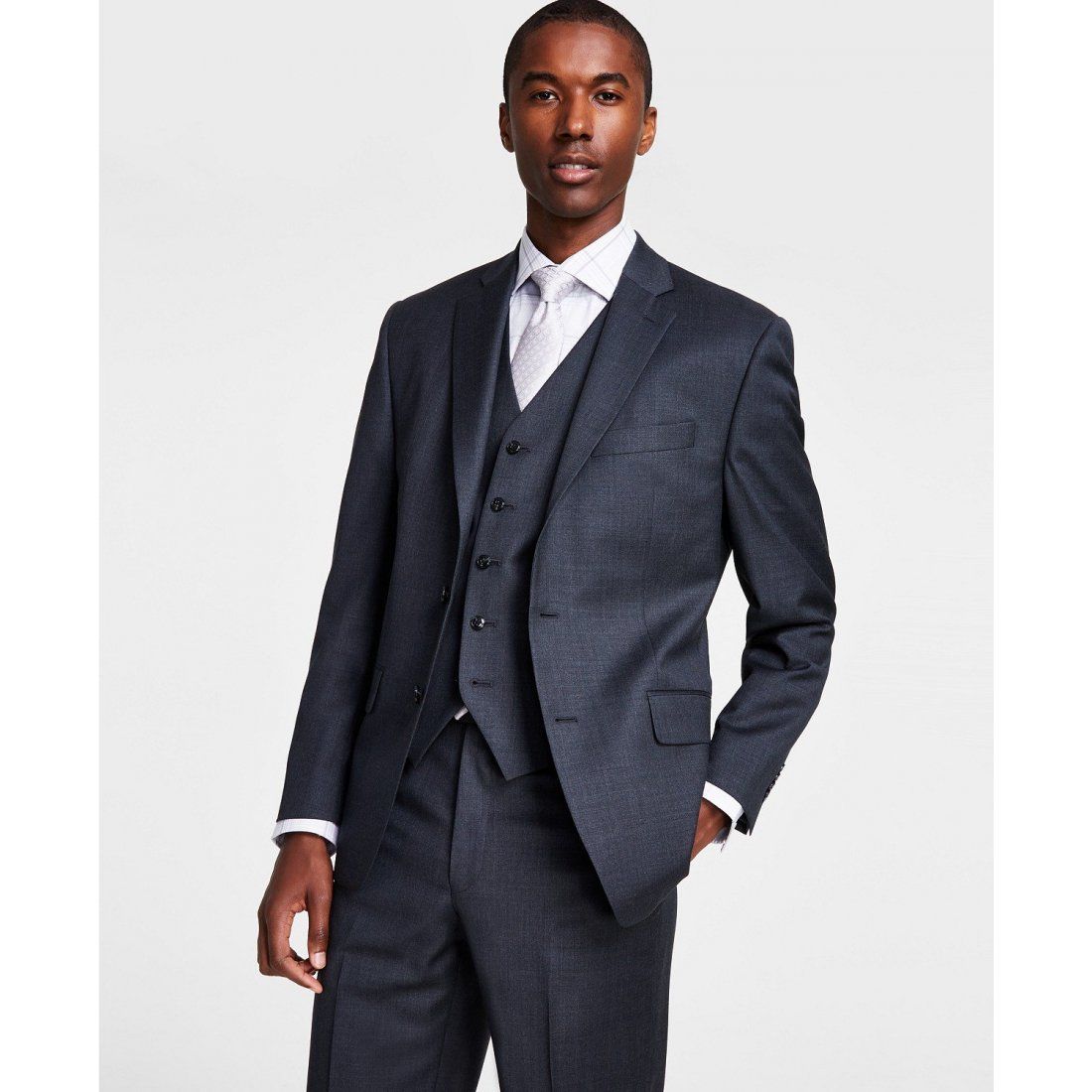 Michael kors - 'Classic-Fit Wool-Blend Stretch Solid Suit Jacket' pour Hommes