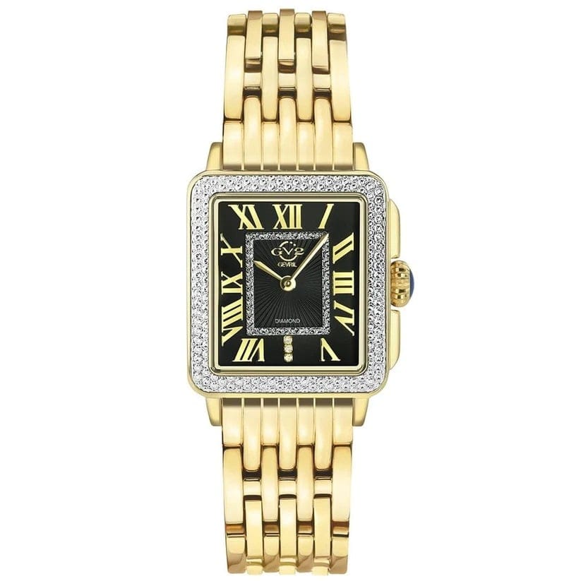 Gevril - Women's Padova Black Dial Yellow Gold Watch