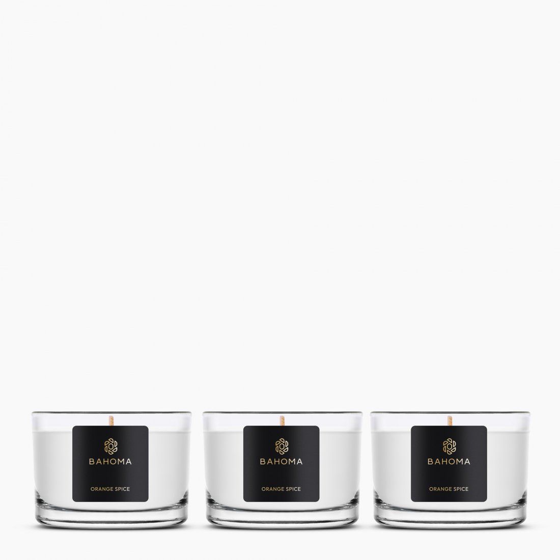 Bahoma london - Set de bougies 'Classic' - Orange Spice 80 g, 3 Pièces