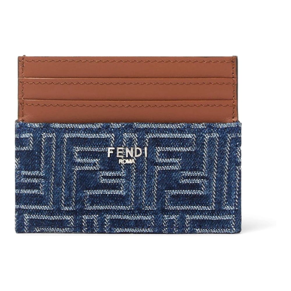 Fendi - Porte-carte 'Denim-EFFect FF Jacquard' pour Hommes