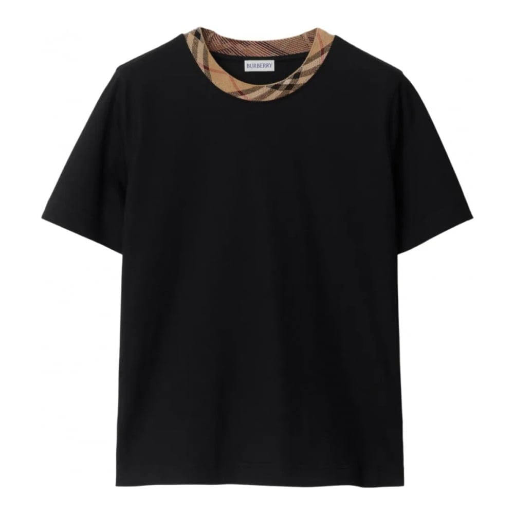 Burberry - T-shirt 'Checked-Trim' pour Femmes
