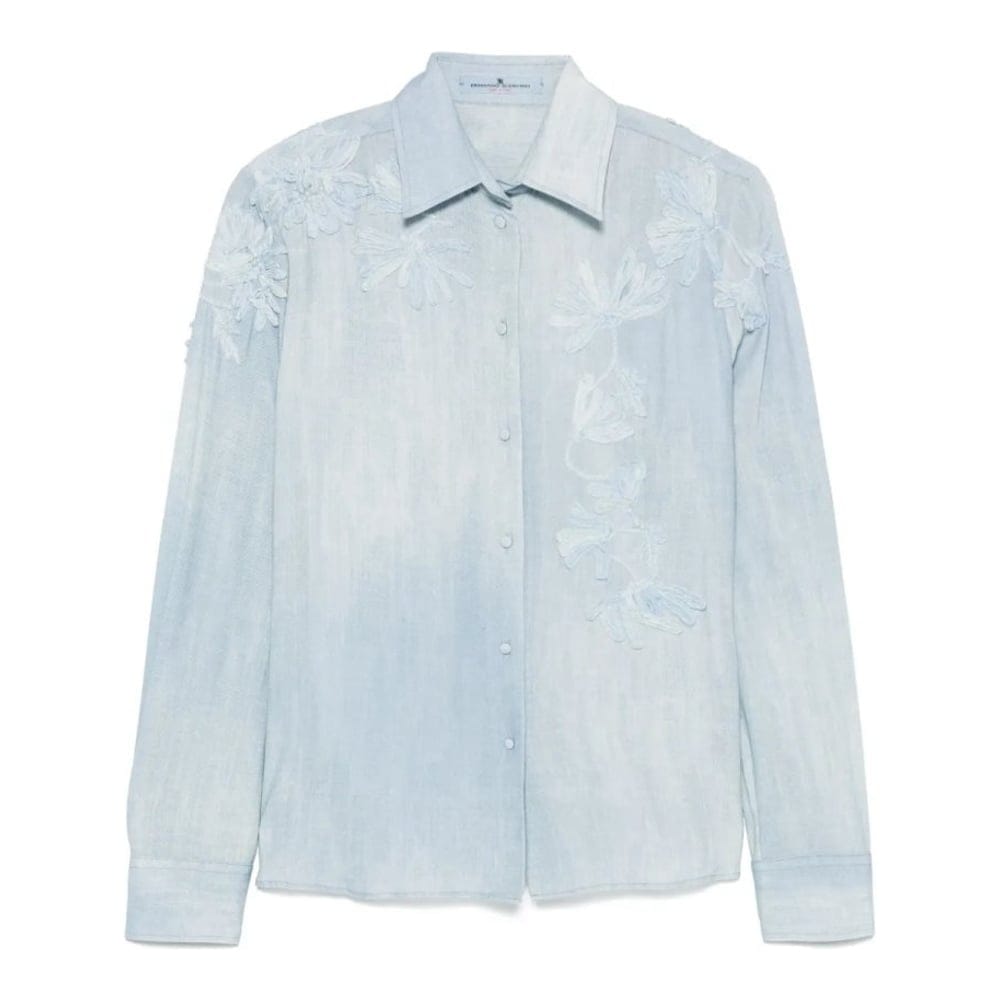 Ermanno scervino - Chemise 'Floral-Embroidered' pour Femmes