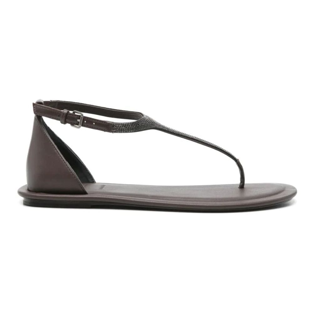 Brunello cucinelli - Sandales plates 'Bead-Detail' pour Femmes