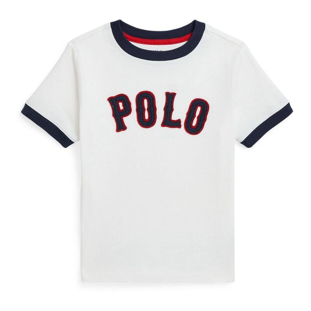 Polo ralph lauren - 'Baseball Logo Cotton Jersey T-Shirt' pour Petits garçons