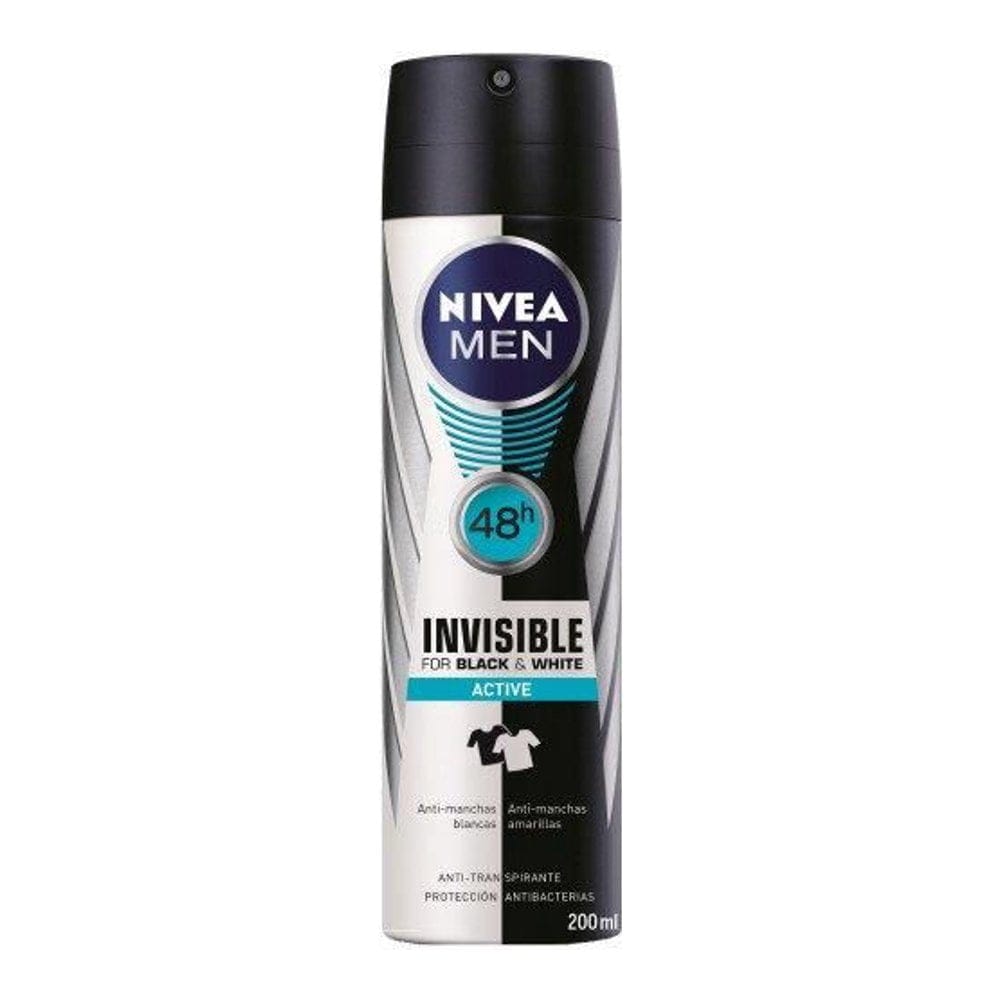 Nivea - Déodorant spray 'Black & White Active' - 200 ml