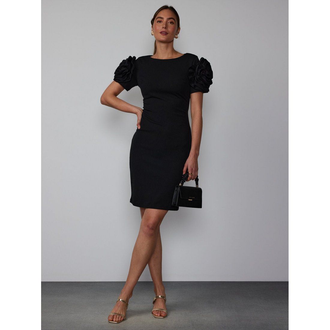 New york & company - "Robe 'Ruffle Sleeve Sheath Magic' pour Femmes"-S