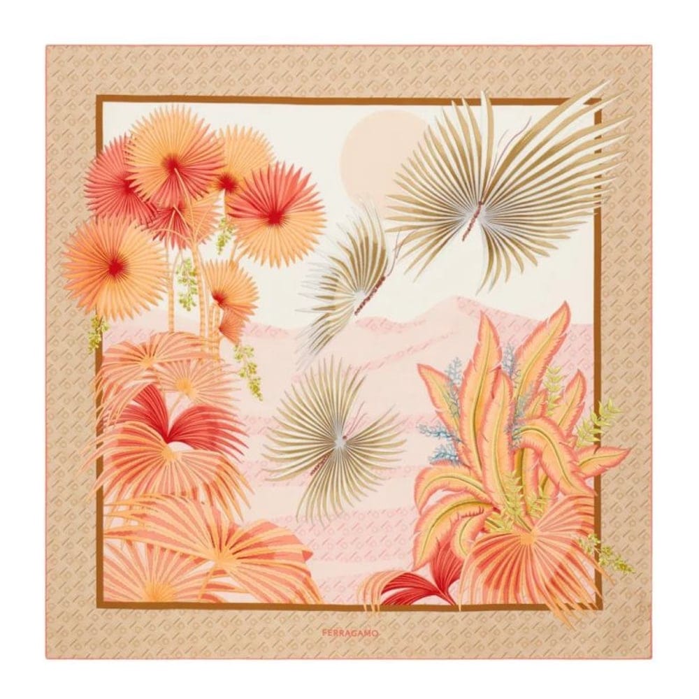 Ferragamo - Foulard en soie 'Dure-Print' pour Femmes