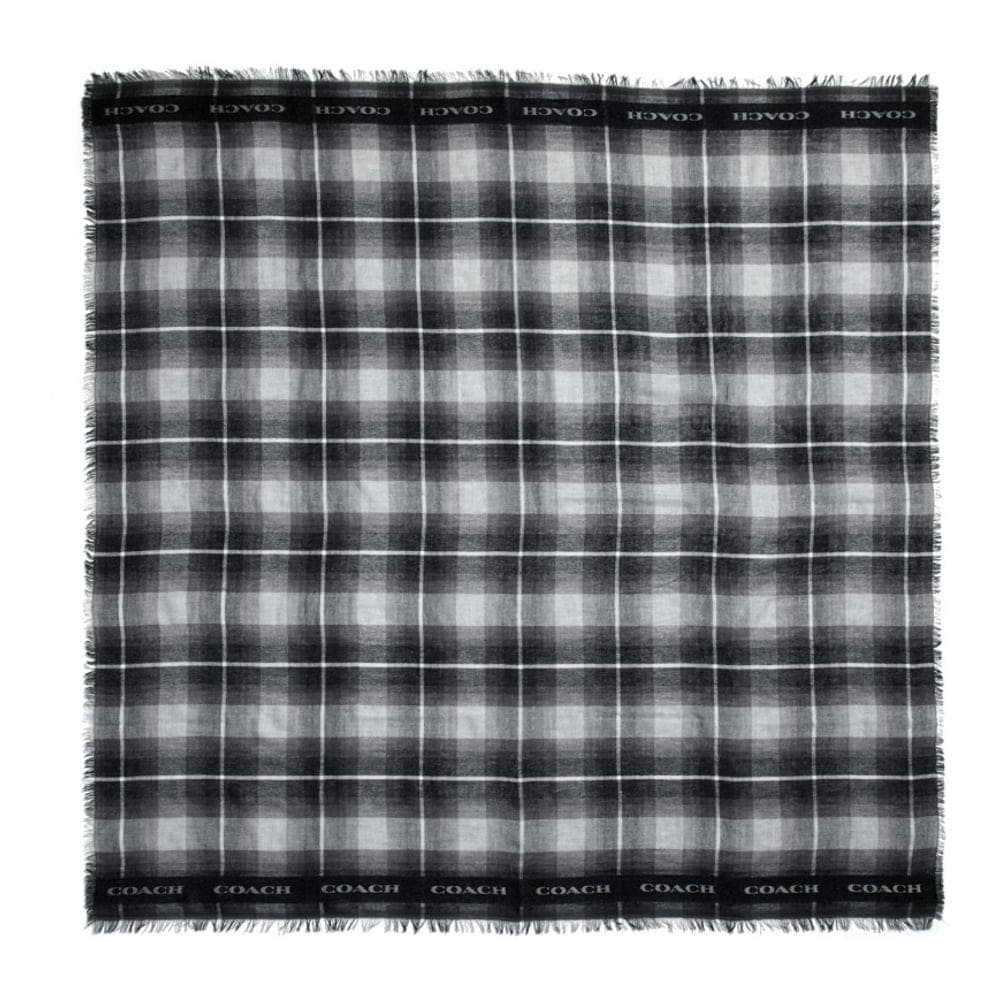 Coach - Foulard 'Lightweight Plaid Print Oversized Square' pour Femmes