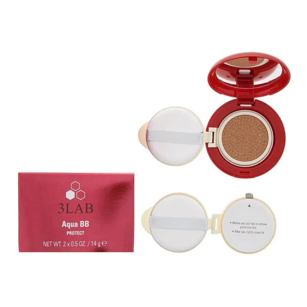 3lab - Fond de teint compact 'Aqua BB Protect' - 01 Light 14 g, 2 Pièces