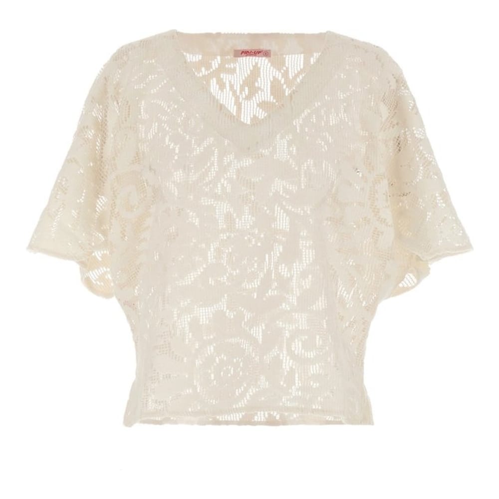 105726 - "Blouse à manches courtes 'Macramé' pour Femmes"