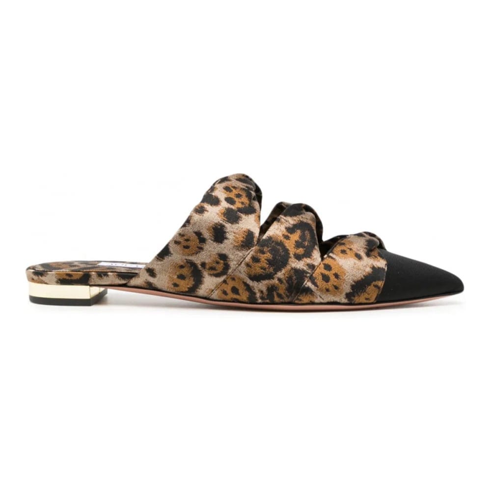 Aquazzura - Mules 'Pointed-Toe Leopard-Print' pour Femmes