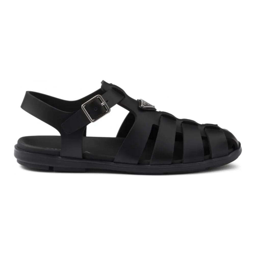 Prada - Sandales plates 'Triangle-Logo' pour Hommes