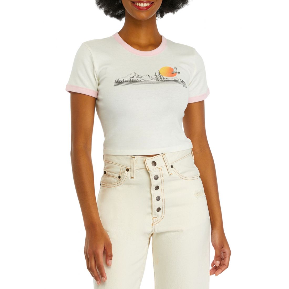 Levi's - T-shirt 'Graphic Mini Ringer Graphic' pour Femmes