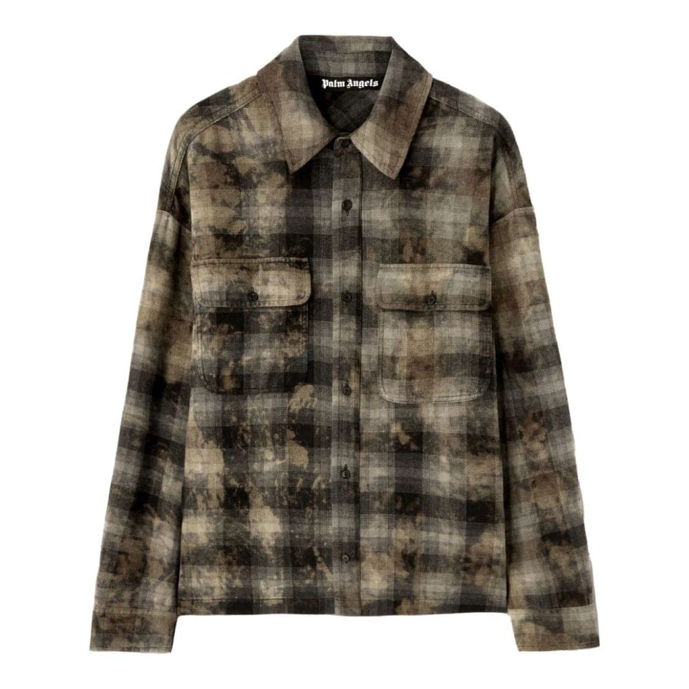 Palm angels - Chemise 'Logo-Print Check-Pattern' pour Hommes