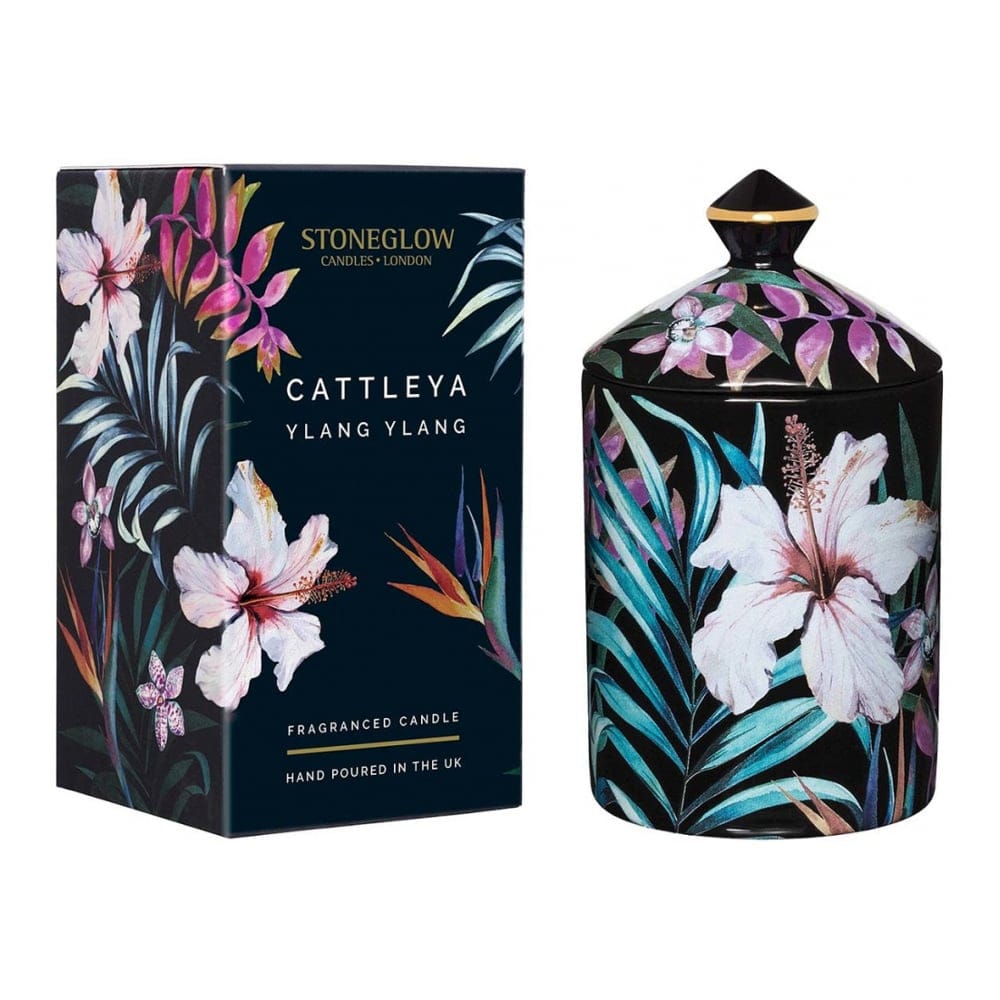 StoneGlow - Bougie parfumée 'Cattleya Ylang Ylang' - 300 g