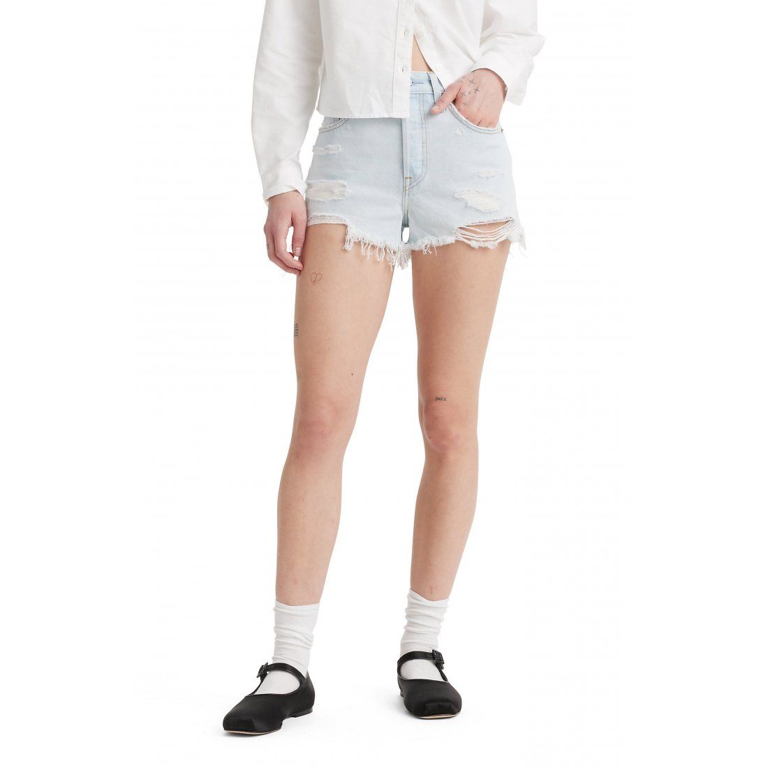 Levi's - Short en jean '501® Original High Waist Cutoff' pour Femmes