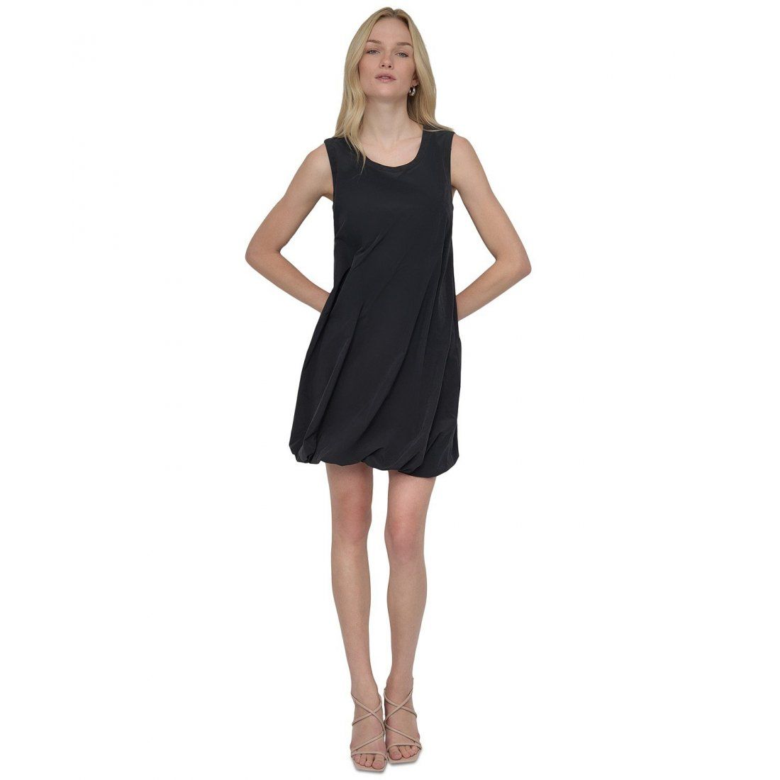 Dkny - Robe mini 'Scoop-Neck Sleeveless Bubble-Hem' pour Femmes