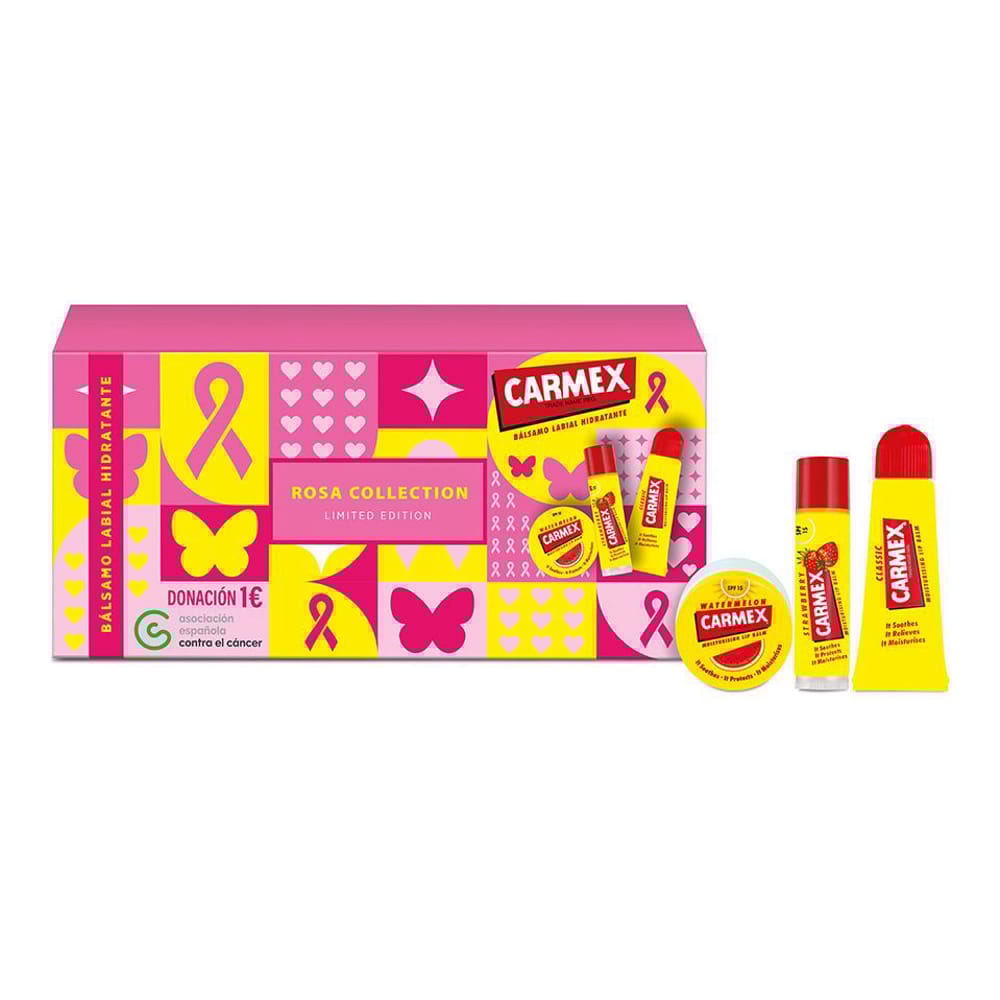 Carmex - Set de soins des lèvres 'Rosa Collection Limited Edition' - 3 Pièces