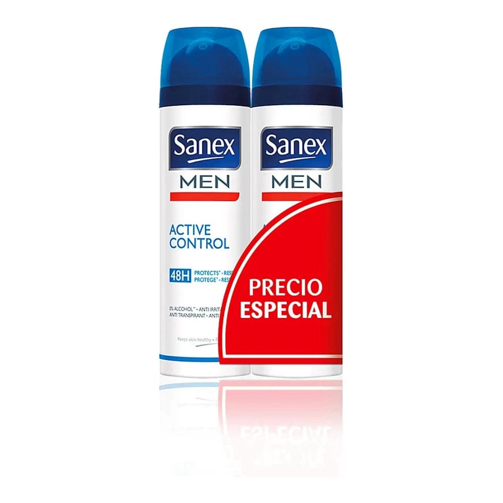 Sanex - Déodorant spray 'Men Active Control 48H Duo' - 200 ml, 2 Pièces