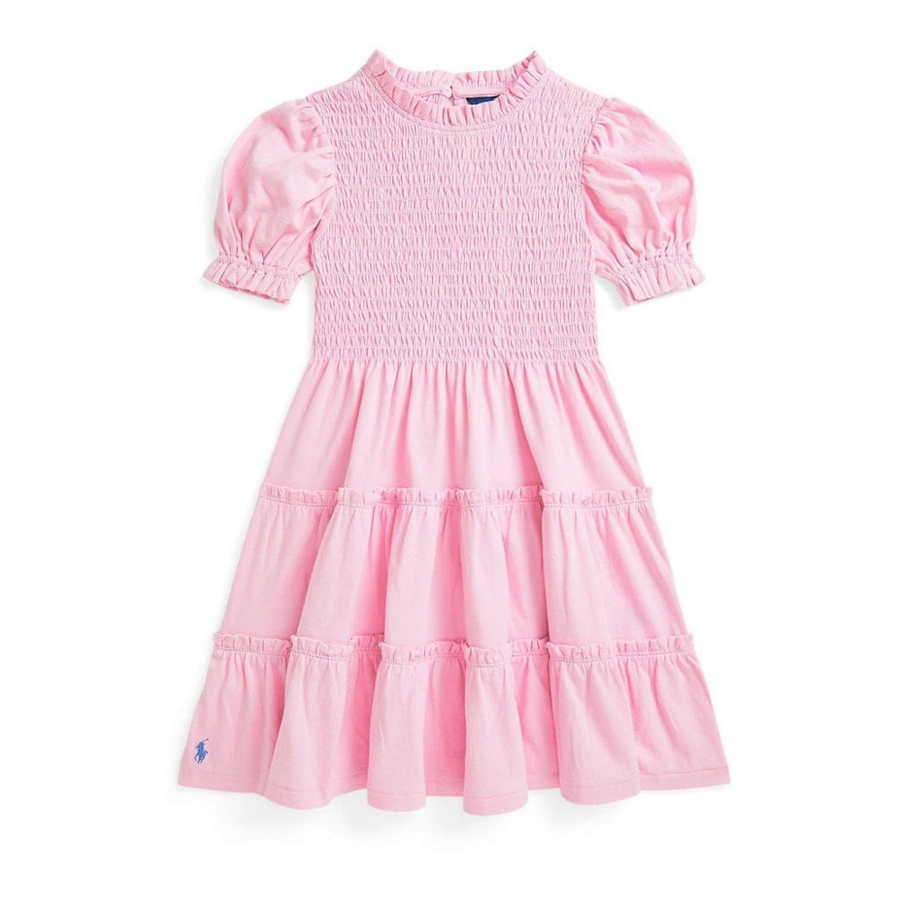 Polo ralph lauren - 'Smocked Cotton Jersey Dress' pour Bambins & petites filles