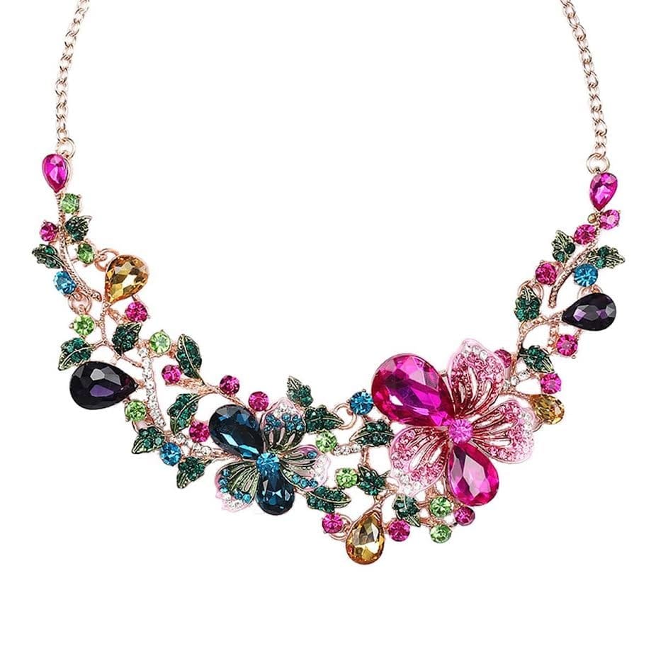 Liv oliver - Collier 'Vibrant Floral Bouquet' pour Femmes